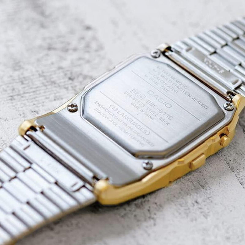 Load image into Gallery viewer, Casio #DBC611G-1D Men's Gold Tone 25 Memory Calculator Databank Watch
