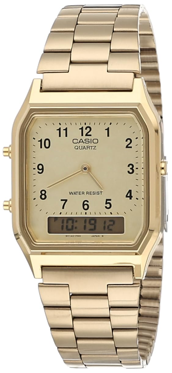 Load image into Gallery viewer, Casio Men's AQ-230GA-9D Gold Analog & Digital with Index Watch