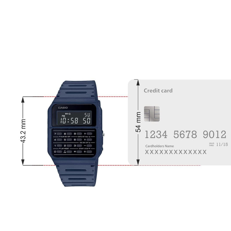 Load image into Gallery viewer, Casio CA-53WF-2B Calculator Blue Digital Mens Watch Original New Classic CA-53