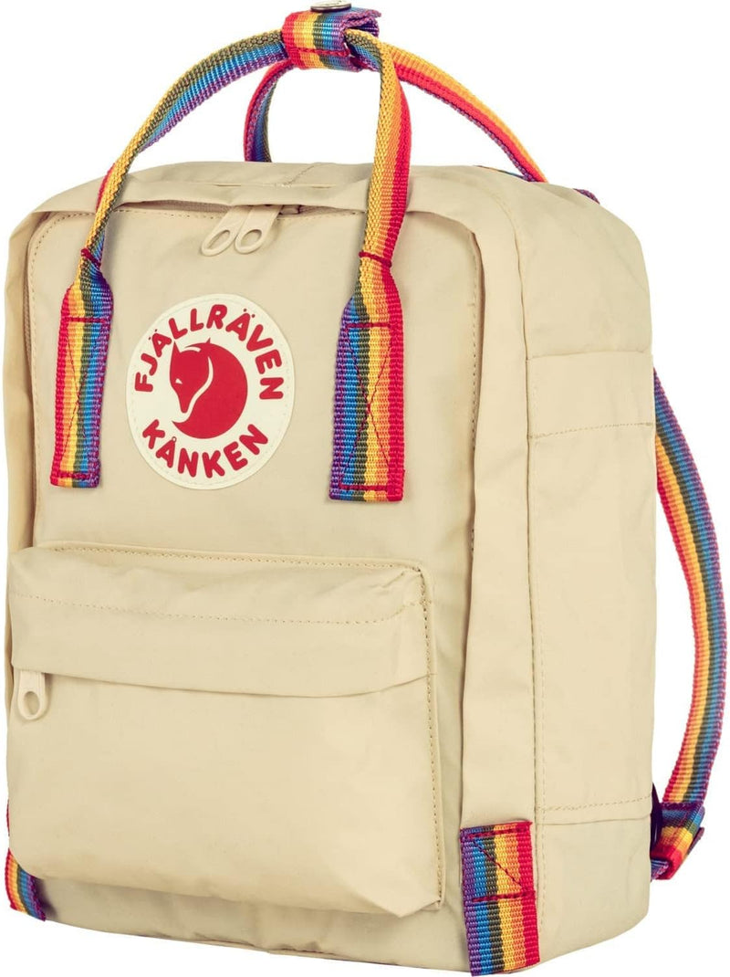 Load image into Gallery viewer, Fjllrven Knken Rainbow Mini Backpack for Men, and Women - Durable Fabric with Adjustable Shoulder Straps, and Lightweight Backpack Light Oak/Rainbow Pattern