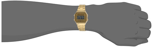 Casio Vintage Retro Gold Digital Dial Stainless Steel Unisex Watch A168WG9UR
