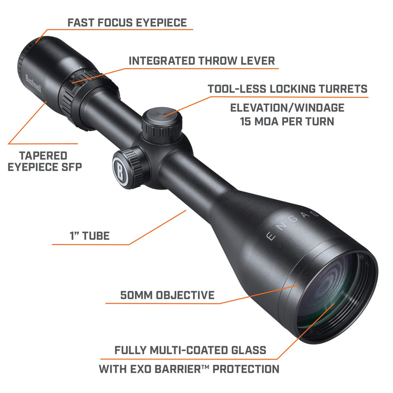 Load image into Gallery viewer, Bushnell Engage 4-12x40mm Riflescope, Fully Multi Coated Optics with Deploy MOA Reticle Hunting Riflescope