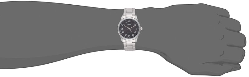 Load image into Gallery viewer, Casio #MTP-V001D-1B Men's Standard Stainless Steel Easy Reader Black Dial Watch
