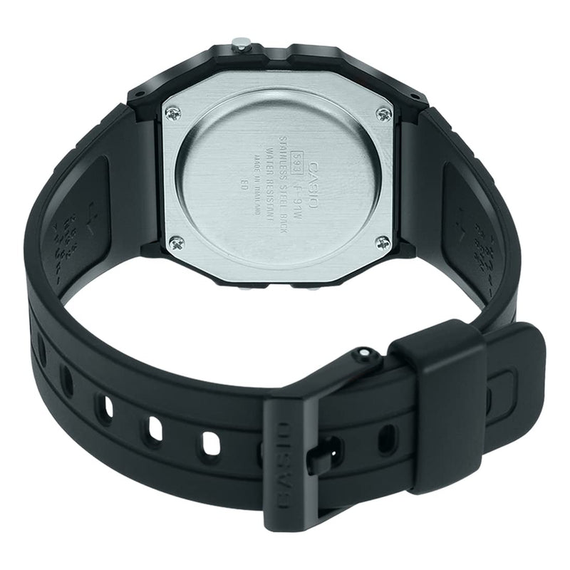 Load image into Gallery viewer, Casio F-91W-3DG - Black Watch, Black/White, Strip
