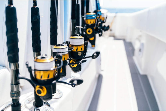 PENN Spinfisher VI Spinning Nearshore/Offshore Fishing Reel, HT-100 Front Drag, Max of 50lb | 22.6kg, Made with an All-Metal Reel Body and Spool Design,Black Gold, 10500, Black Gold