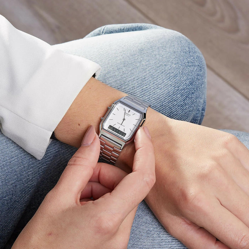 Load image into Gallery viewer, Casio Collection AQ-230A-7DMQYES Mens Watch, Off-White
