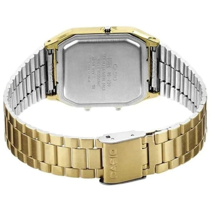 Load image into Gallery viewer, New Casio AQ230GA-9D Digital Analog Dual Time Metal Watch Multi Alarm Auto Calendar Water Resistant