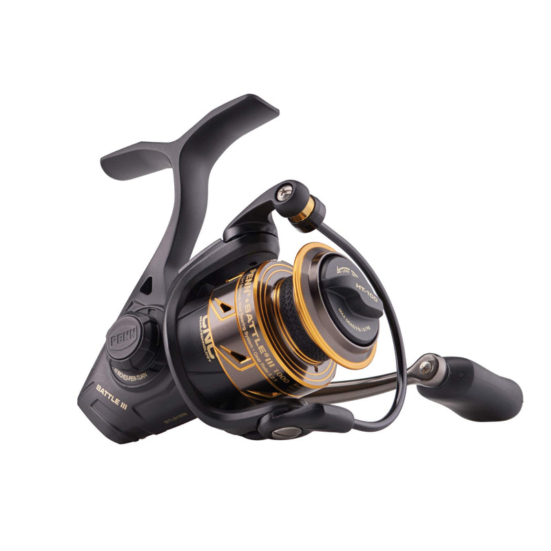 Load image into Gallery viewer, PENN Battle III Spinning Inshore Fishing Reel, HT-100 Front Drag, max of 10lb | 4.5kg, Made with Sturdy All-Aluminum Composition for Durability