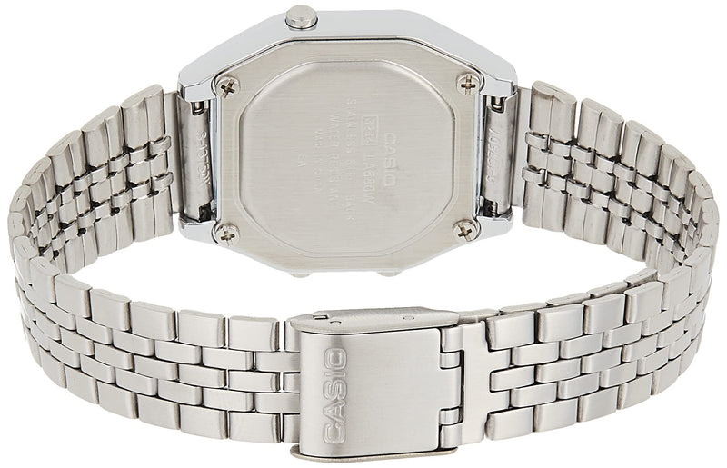 Load image into Gallery viewer, Casio Ladies Mid-Size Silver Tone Digital Retro Watch LA-680WA-7DF