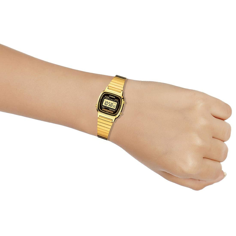 Load image into Gallery viewer, Casio Ladies digital with stainless steel wrist watch LA670W, Grey/Grey, 547yds/12lb(5.44kg) 0.25mm, Bracelet