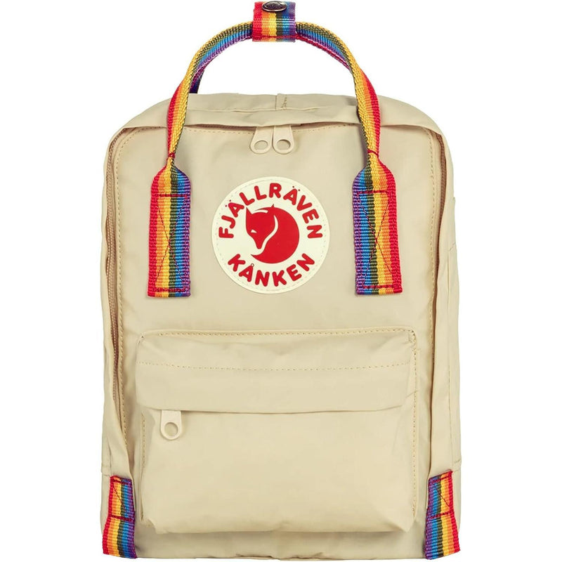 Load image into Gallery viewer, Fjllrven Knken Rainbow Mini Backpack for Men, and Women - Durable Fabric with Adjustable Shoulder Straps, and Lightweight Backpack Light Oak/Rainbow Pattern