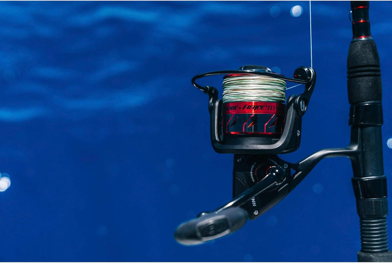 Load image into Gallery viewer, PENN Fierce III Spinning Inshore Fishing Reel, Size 2500, Right/Left Handle Position, Front Drag for Smooth Operation, Saltwater Fishing Reel,Black/Red