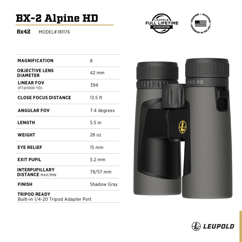 Load image into Gallery viewer, Leupold BX-2 Alpine HD Binoculars, 8x42mm (181176)