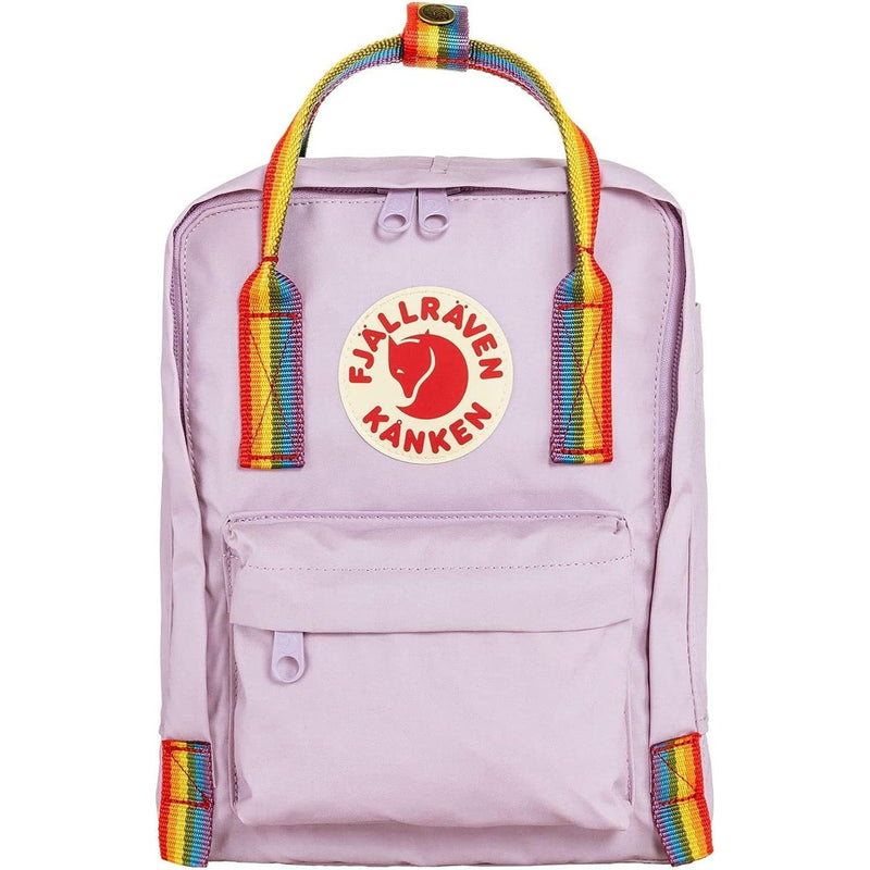Load image into Gallery viewer, Fjllrven Knken Rainbow Mini Backpack for Men, and Women - Durable Fabric with Adjustable Shoulder Straps, and Lightweight Backpack Pastel Lavender/Rainbow