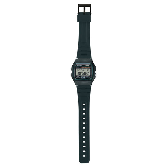 Casio F-91W-3DG - Black Watch, Black/White, Strip