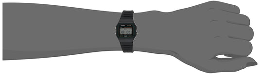 Casio F-91W-3DG - Black Watch, Black/White, Strip