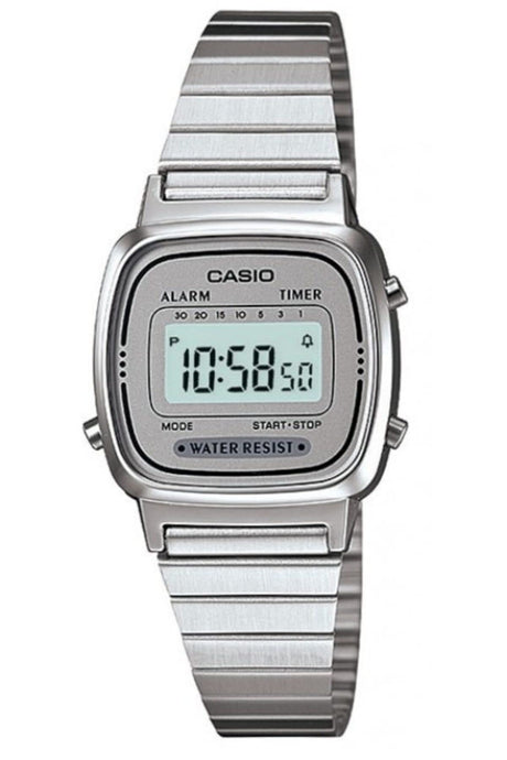 Casio Women's LA670WA-7 Silver Tone Digital Retro Watch