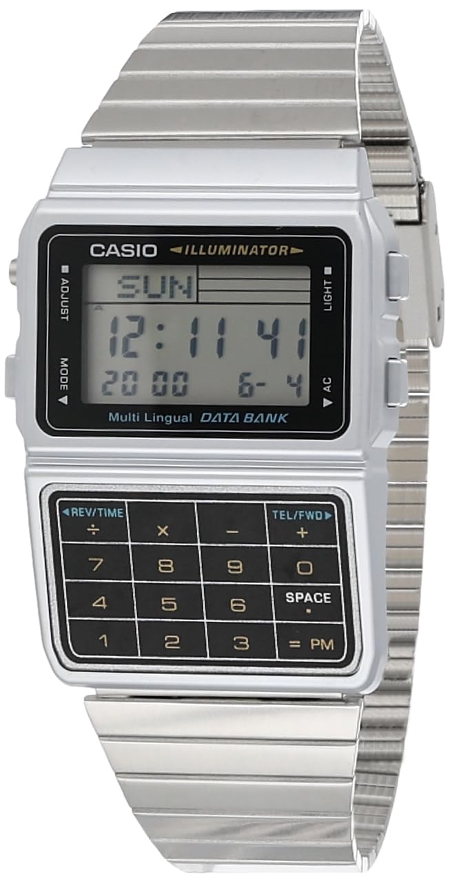 Load image into Gallery viewer, Casio Men&#39;s Silver Tone 25 Memory Calculator Databank Watch
