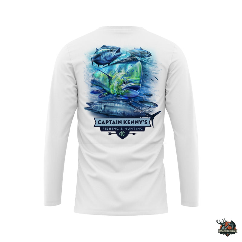 Load image into Gallery viewer, Captain Kenny&#39;s Crew Neck Long Sleeve Shirt, Offshore by Pete Agardy
