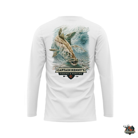 Captain Kenny's Crew Neck Long Sleeve Shirt, Snook by Pete Agardy