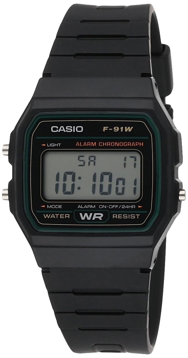 Load image into Gallery viewer, Casio F-91W-3DG - Black Watch, Black/White, Strip
