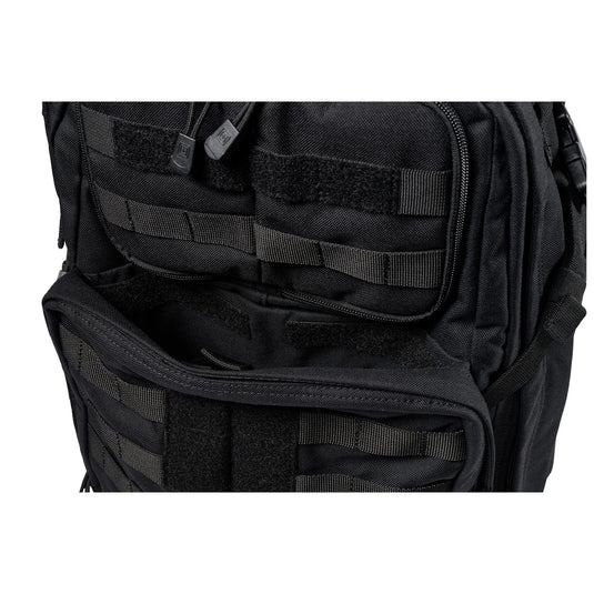 5.11 Tactical Backpack, Rush 24 2.0, Military Molle Pack, CCW with Multiple Compartments, 37 Liter, Medium, Style 56563, Black