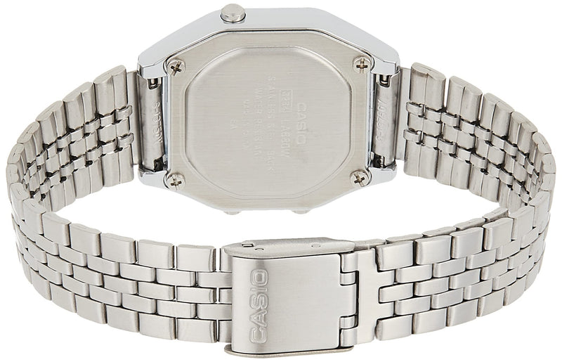 Load image into Gallery viewer, Casio Ladies Mid-Size Silver Tone Digital Retro Watch LA-680WA-7DF
