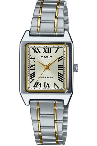 CASIO COLLECTION Stainless Steel Case and Band, Push Button Release Clasp