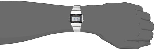 Casio Men's A700W-1ACF Classic Digital Display Quartz Silver Watch