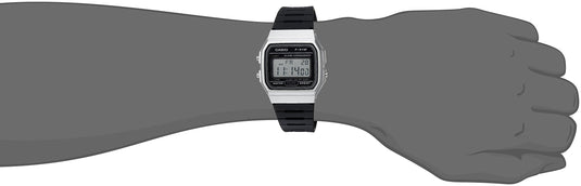 Casio Men's 'Vintage' Quartz Metal and Resin Casual Watch, Color:Black (Model: F-91WM-7ACF)