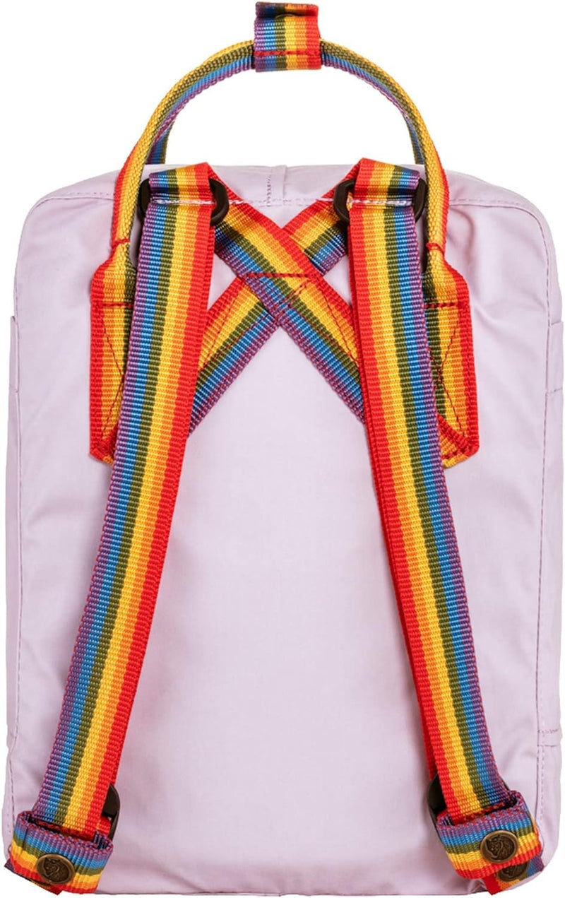 Load image into Gallery viewer, Fjllrven Knken Rainbow Mini Backpack for Men, and Women - Durable Fabric with Adjustable Shoulder Straps, and Lightweight Backpack Pastel Lavender/Rainbow
